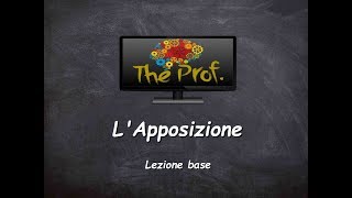 Analisi logica L Apposizione lezione base [upl. by Ynnep]