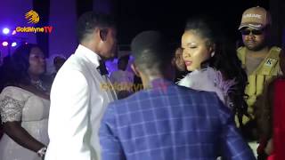 OMOTOLA JALADES GRAND ARRIVAL AT HER 40TH BIRTHDAY [upl. by Ronnholm]