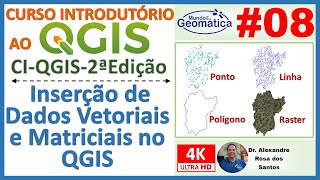 Aula 08  Inserção de Dados Vetoriais e Matriciais no QGIS [upl. by Iggep637]