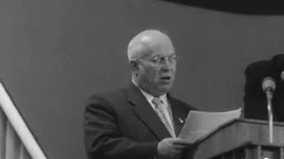 Discours de Khrouchtchev à Berlin  Conférence de presse d Eisenhower à Washington [upl. by Fitzsimmons948]