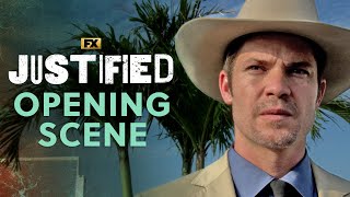 Raylan Takes Down a Mobster  Scene  Justified  FX [upl. by Novyat]