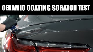 CERAMIC COATING SCRATCH TEST  BMW 840d G15 [upl. by Ellersick]