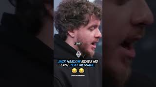 Jack Harlow READS his last TEXT message 😂 [upl. by Kerrie]