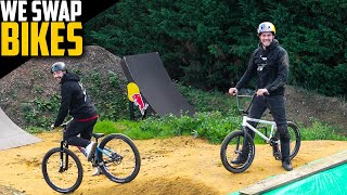 THE GREAT BIKE SWAP MTB VS BMX [upl. by Nyrak]