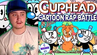 CUPHEAD CARTOON RAP BATTLE  Reaction  Cuphead Animation [upl. by Laughlin909]