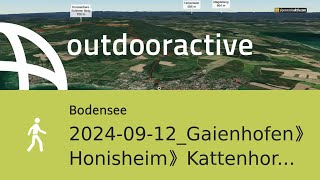 Wanderung am Bodensee BW 20240912Gaienhofen》Honisheim》KattenhornJ [upl. by Ahsienom]