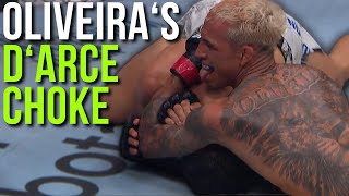 Oliveiras Darce Choke From UFC 300  Technique Breakdown [upl. by Eissel512]