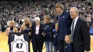 Andrei Kirilenko honored by the Utah Jazz [upl. by Benenson]