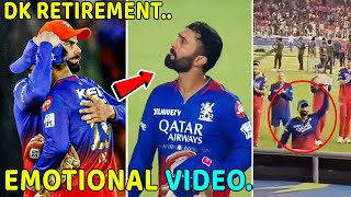 Dinesh Karthik retired from IPL moment emotional send off from RCB Virat Kohli on Eliminator [upl. by Montano]