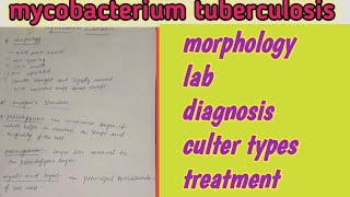 mycobacterium tuberculosis  full Hindi explanation with handwritten notemicrobiology tb [upl. by Entruoc]