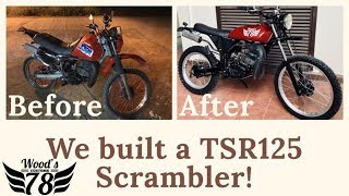 How to Build a Scrambler Suzuki TSR 125 Davao City Philippines Woods Customs 78 [upl. by Nmutua]