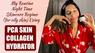 My nightime skincare routine with PCA skin hydrator PRODUCT REVIEW How to use skincareroutine [upl. by Htaeh698]