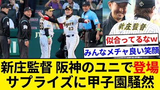 新庄監督・阪神ユニフォームで登場 サプライズに甲子園騒然【なんJまとめ】【なんGまとめ】 [upl. by Quillon]