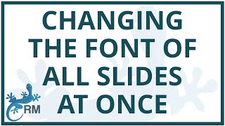 PowerPoint Changing the font of all slides at once [upl. by Wadell612]