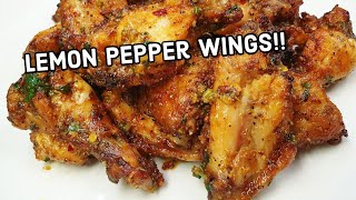 Lemon Pepper Chicken Wings In Air Fryer  Or Make Them In Oven [upl. by Tseng258]