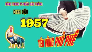 Chúc mừng  Tử Vi Đinh Dậu 1957  đúng trong 15 Ngày Tới Tiền Vàng Phủ Phê [upl. by Arrac391]