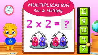 123 Math Multiplication 1  Multiply Using Groups with Lucas and Ruby  RV AppStudios Games [upl. by Natalie]