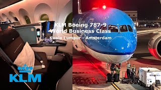 KLM 7879 World Business Class KULAMS Review [upl. by Seto]