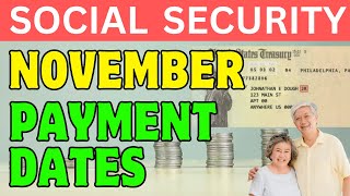 Social Security Payment NOVEMBER 2024  Check Schedule Dates Update SSI SSDI SSA [upl. by Siraf]