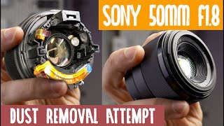 Sony 50mm f18 teardown dust removal attempt [upl. by Rankin]