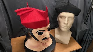 How I Made My Ghost Cardinal Copia Biretta Hat [upl. by Ahsilla]