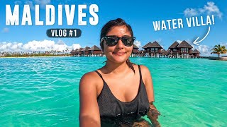 MALDIVES TRAVEL VLOG Snorkeling Dolphin Cruise Water Villa Tour amp More 🏝️☀️  Ep 1 [upl. by Lemuel628]