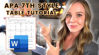 How to create an APA formatted table in Microsoft Word [upl. by Dilks568]