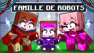 Adoptée par une famille de ROBOTS sur Minecraft [upl. by Ecyt]