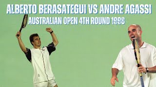 ALBERTO BERASATEGUI VS ANDRE AGASSI  1998 MENS AUSTRALIAN OPEN 4TH ROUND [upl. by Graniela]