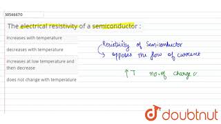 The electrical resistivity of a semiconductor [upl. by Virge]