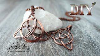 DIY Triquetra Celtic knots Creating Stunning Art from Ordinary Wire [upl. by Dasha]