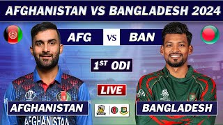 AFGHANISTAN vs BANGLADESH 1st ODI Match LIVE COMMENTARY  AFG vs BAN ODI MATCH LIVE [upl. by Lerred]