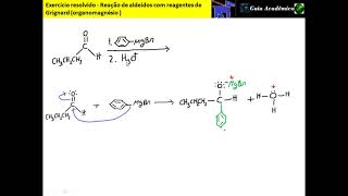 214  Exercício resolvido  Reação de aldeído com reagentes de Grignard organomagnésio [upl. by Herbert]