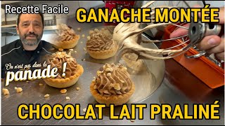 Recette Ganache montée chocolat lait et praliné aka chantilly chocolat [upl. by Carvey268]