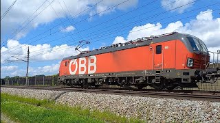 Das Flaggschiff der ÖBB Reihe 1293 Siemens Vectron mit Güterzug [upl. by Anaimad]