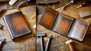 Making A Leather Trifold Wallet  Leather Craft [upl. by Ylrebmi]