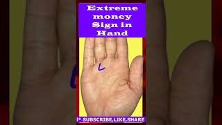 Extreme money Sign in Hand I Extreme Money line in palm I Sun Mount Triangle palmistery astrology [upl. by Llenwahs]