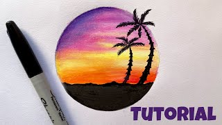 Sunset Color Pencil Tutorial [upl. by Harvard509]