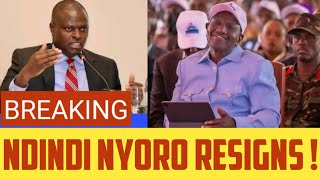 BREAKING  NDINDI NYORO ANNOUNCE STRANGE UDA RESIGNATION To STRONGLY OPPOSE Ruto  CRISIS WORSENS [upl. by Olag]