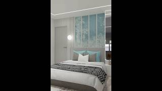 Bed back paneling option 2 interior decor shorts sketchupsoftware enscapesoftware [upl. by Teloiv356]