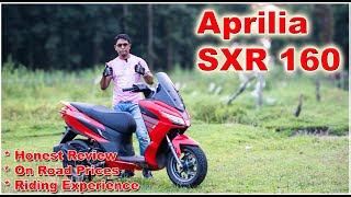 Aprilia SXR 160 Maxi Scooter with 160 cc Engine Is it worth Buying  Onroad Price Details [upl. by Dodds969]