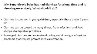 Baby Diarrhea and Drooling [upl. by Thibaud]