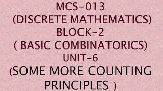 InclusionExclusion Principle  MCS013 DISCRETE MATHEMATICSBLOCK2 BASIC COMBINATORICS UNIT6 [upl. by Lashond]