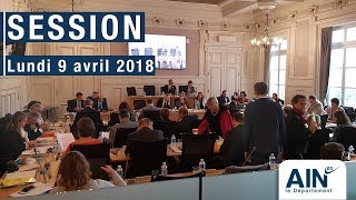 22  Session du 9 avril 2018 de lassemblée départementale de lAin [upl. by Lanctot501]