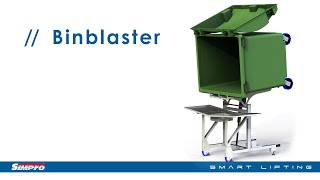 BinBlaster  Hydropowered wheelie bin wash frame from Simpro [upl. by Sass]