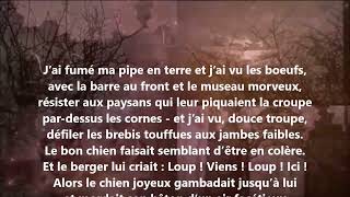 J’ai fumé ma pipe en terre et j’ai vu les bœufs  Francis Jammes lu par Yvon Jean [upl. by Forkey]