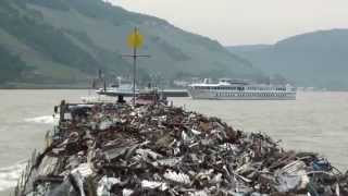 Auf dem Rhein durch die Loreley mit Vorspannschlepper [upl. by Ahsekal]