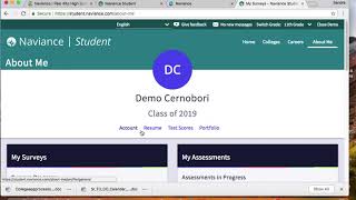 Naviance Student  Part 1 overview About Me Careers [upl. by Yevoc]
