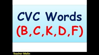 CVC Words BCKDF [upl. by Odlaumor687]