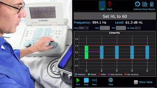 Audiometer Calibration System  Running a Test  Model AudCal [upl. by Akalam580]